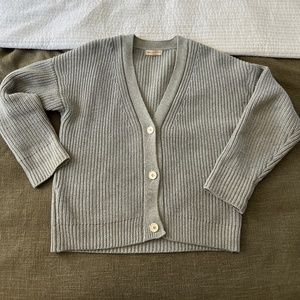 Tradlands Shelter Cotton Cardigan HEATHER GREY